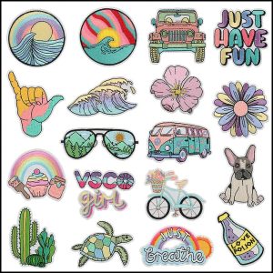 Outdoor Summer Series Embroidered Iron On Patches