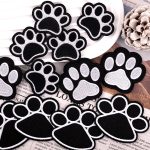 5pcs Dog Paw Embroidered Iron On Patches   Cute Clothes For Patches