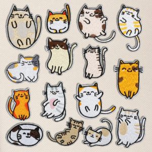 Cute Interesting Cat Embroidery Ironing Patches