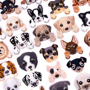 Cute Dog Avatar Embroidery Iron On Patch For Clothing