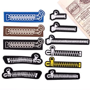 Zips Patterns Fabric Applique Iron on Patches For Clothes